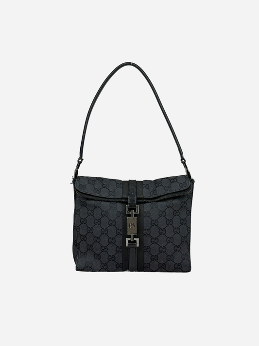 Gucci Black Monogram Jackie Model Bag
