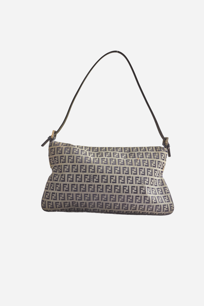 Fendi Navy Zucchino Mamma Baguette Bag
