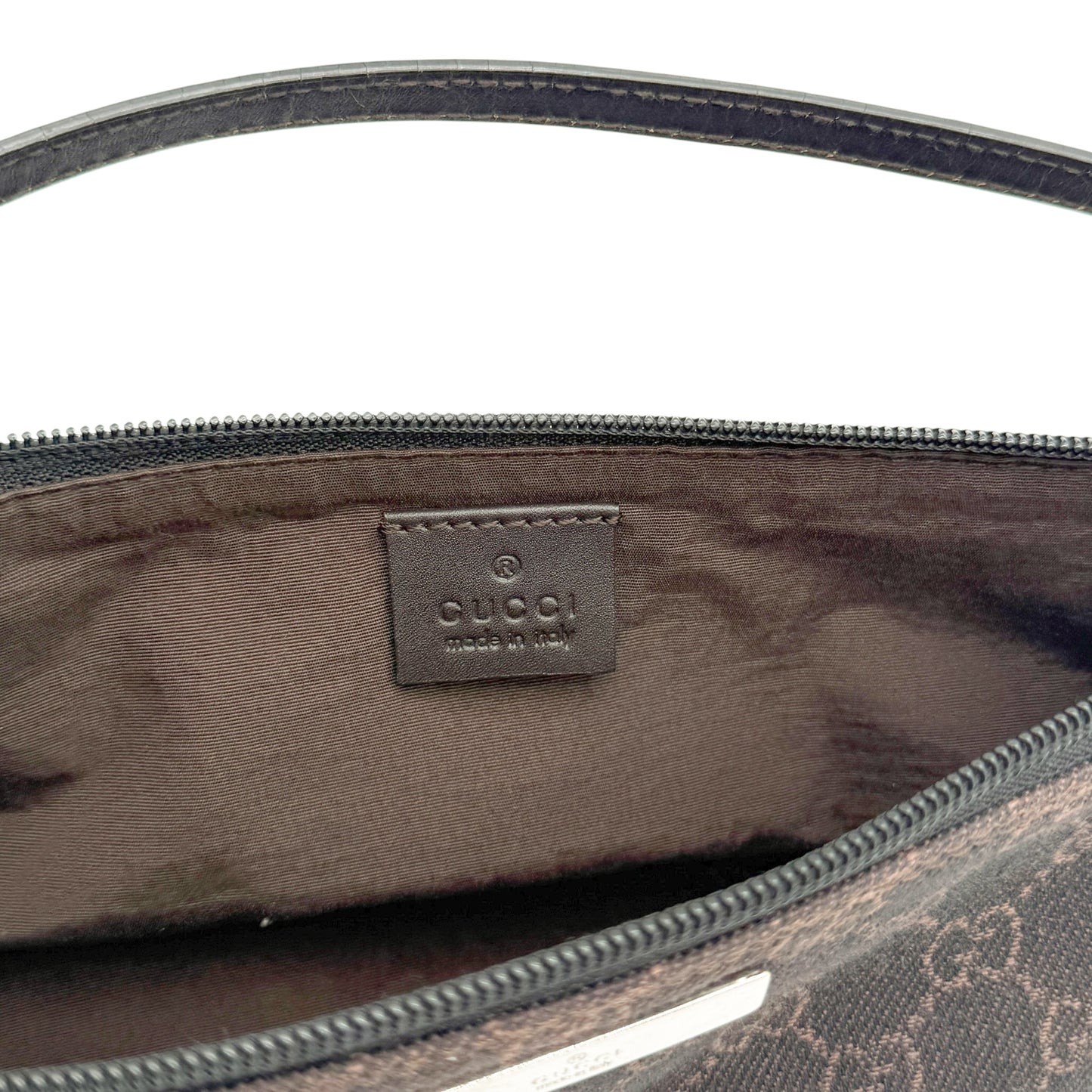 Gucci Brown Monogram Boat Pochette Bag
