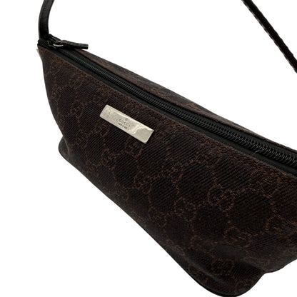 Gucci Brown Monogram Boat Pochette Bag