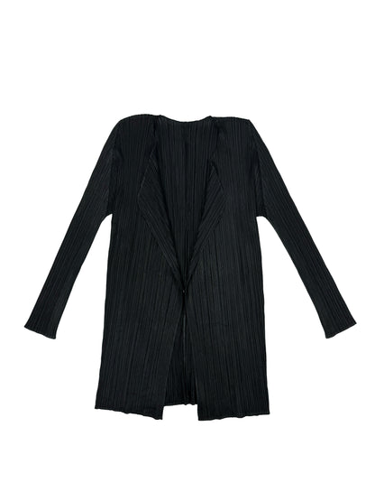 Black Pleated Cardigan