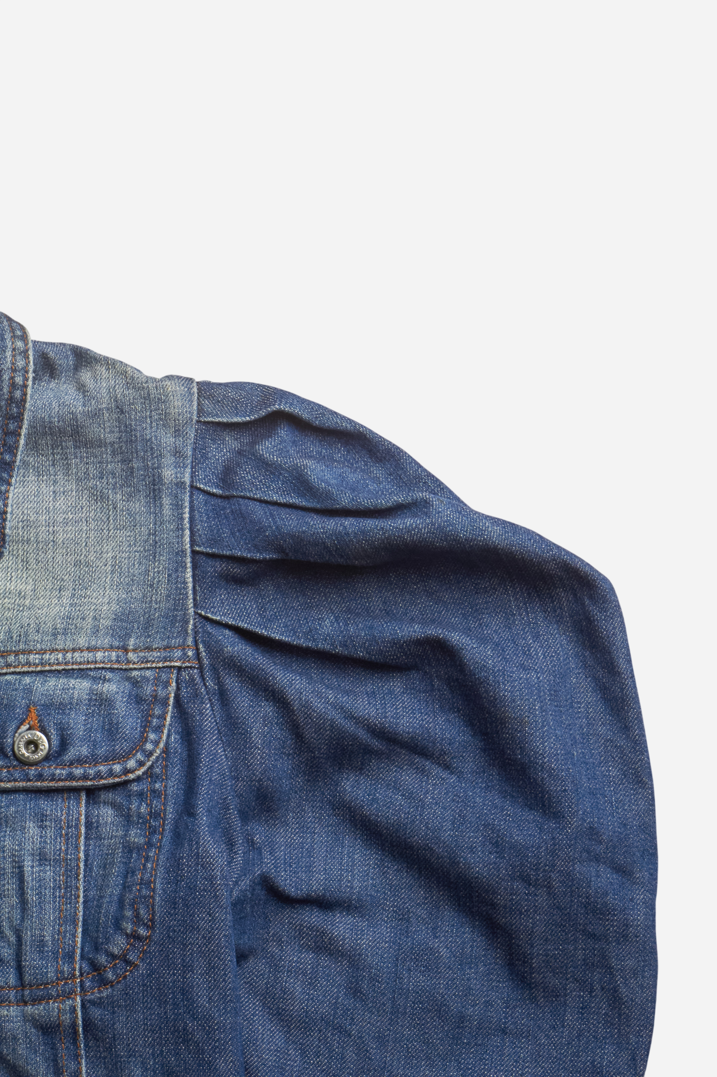 Dolce & Gabbana Blue Denim Puffy Jacket