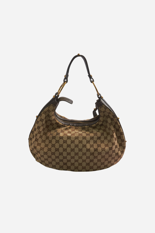 Gucci Beige Monogram Hobo Bag