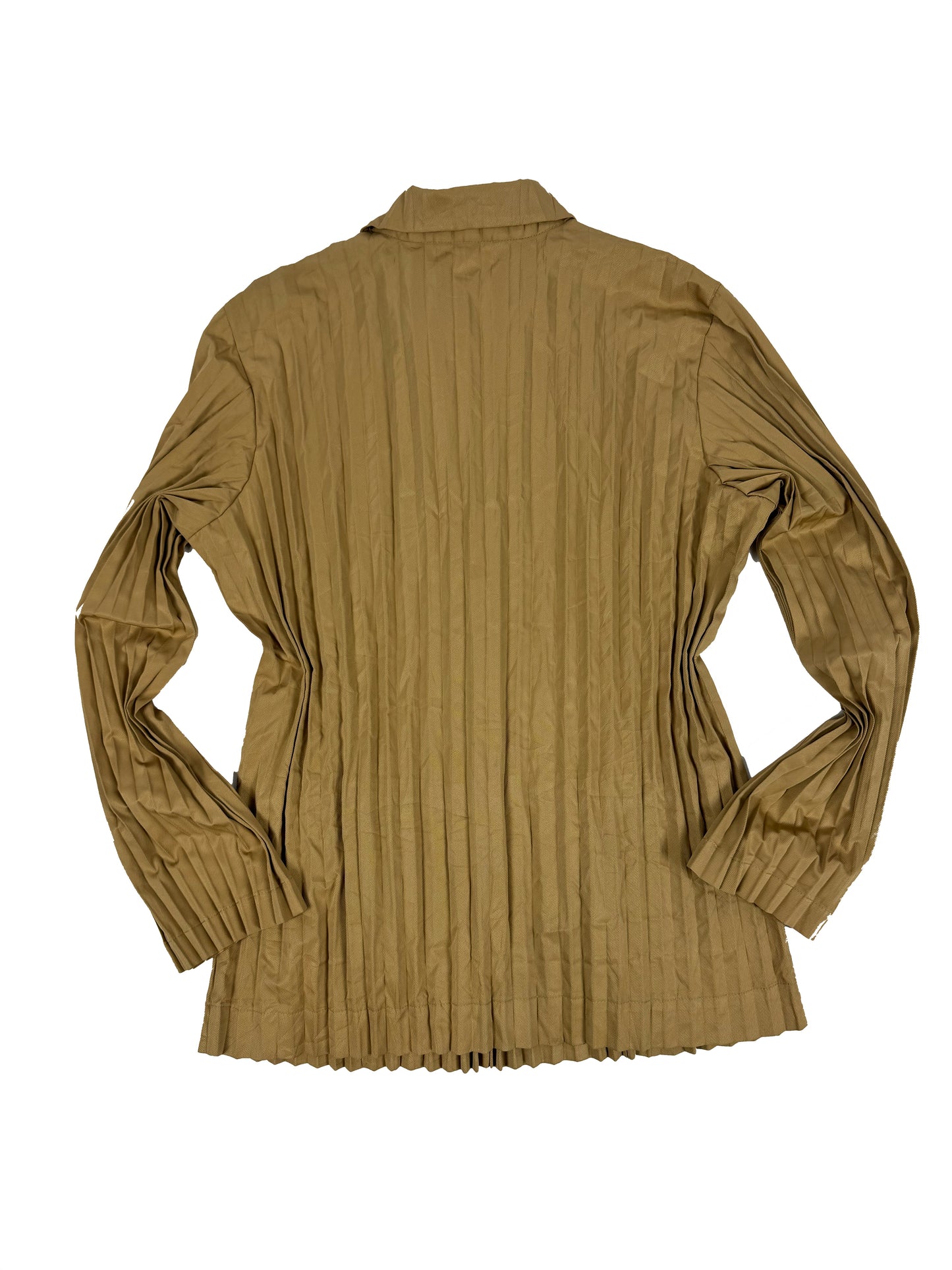 Beige Pleated Blazer