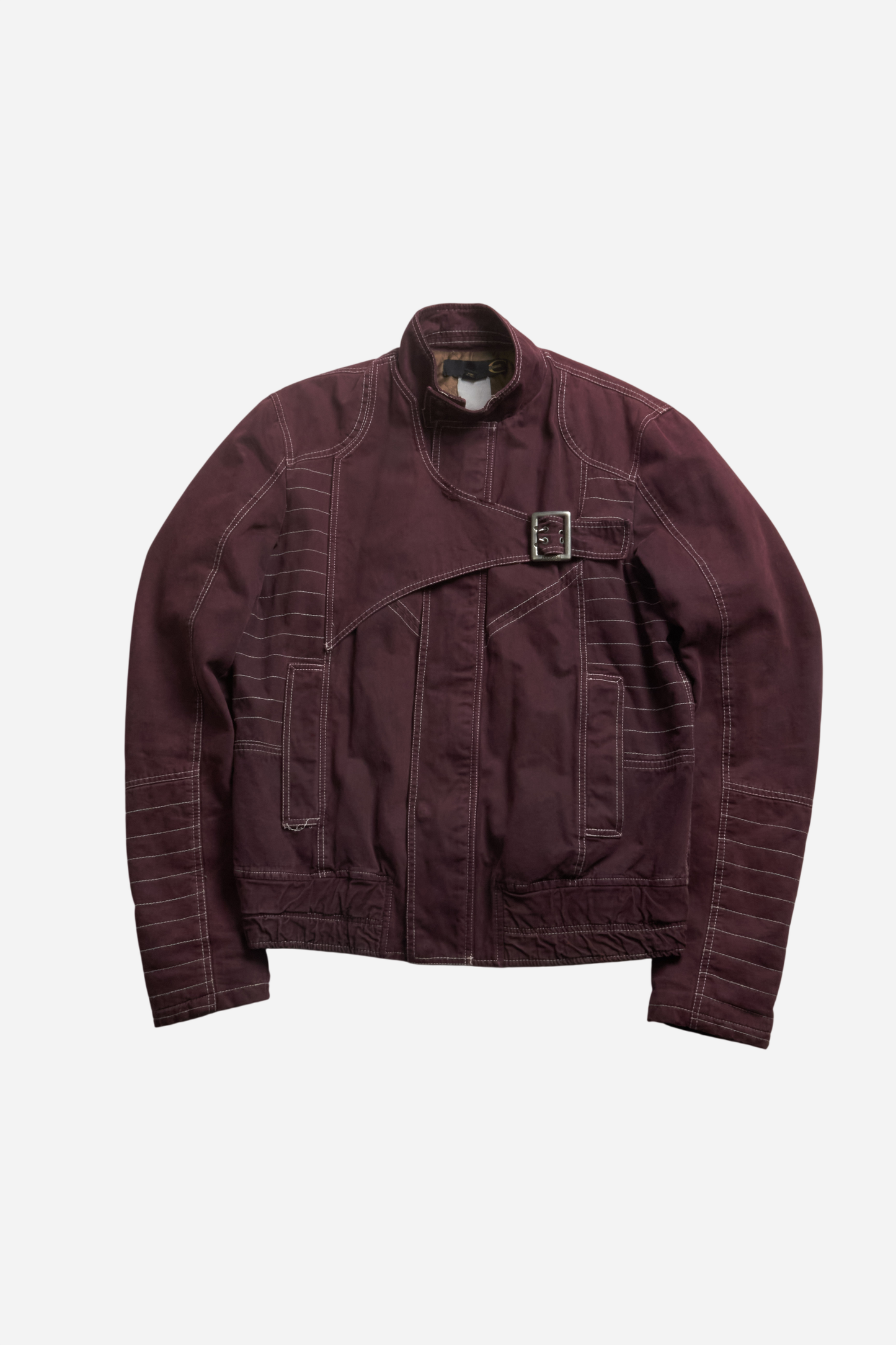 Cavalli Burgundy White Stitch Jacket