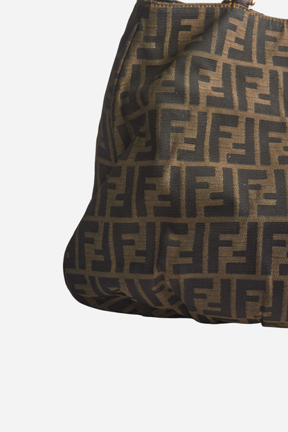 Fendi Brown Zucca Mia Chain Shoulder Bag
