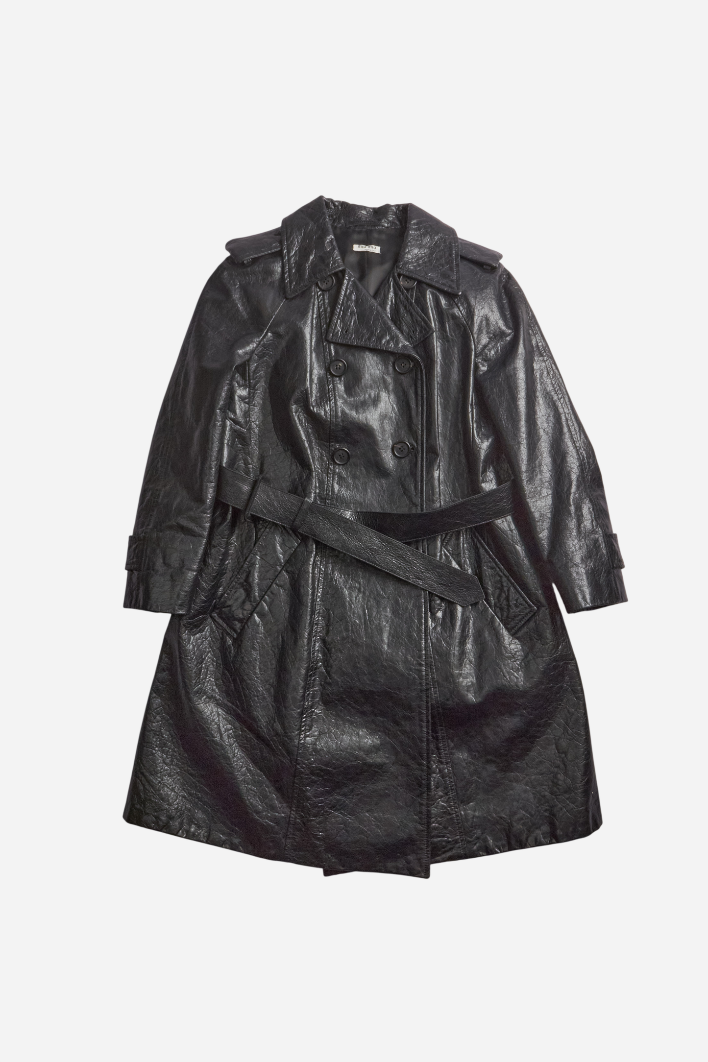 Miu Miu Black Leather Coat