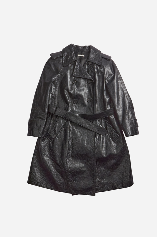 Miu Miu Black Leather Coat