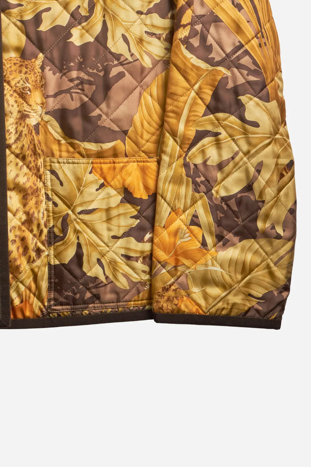 Ferragamo Brown Silk Jungle Jacket