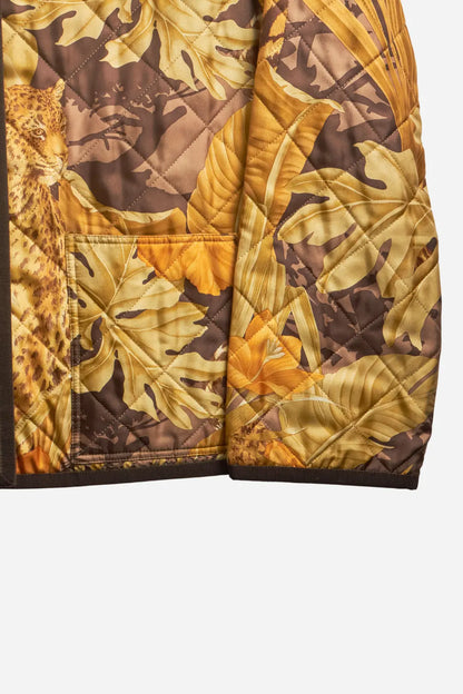 Ferragamo Brown Silk Jungle Jacket