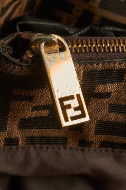 Fendi Brown Zucca Mia Chain Shoulder Bag