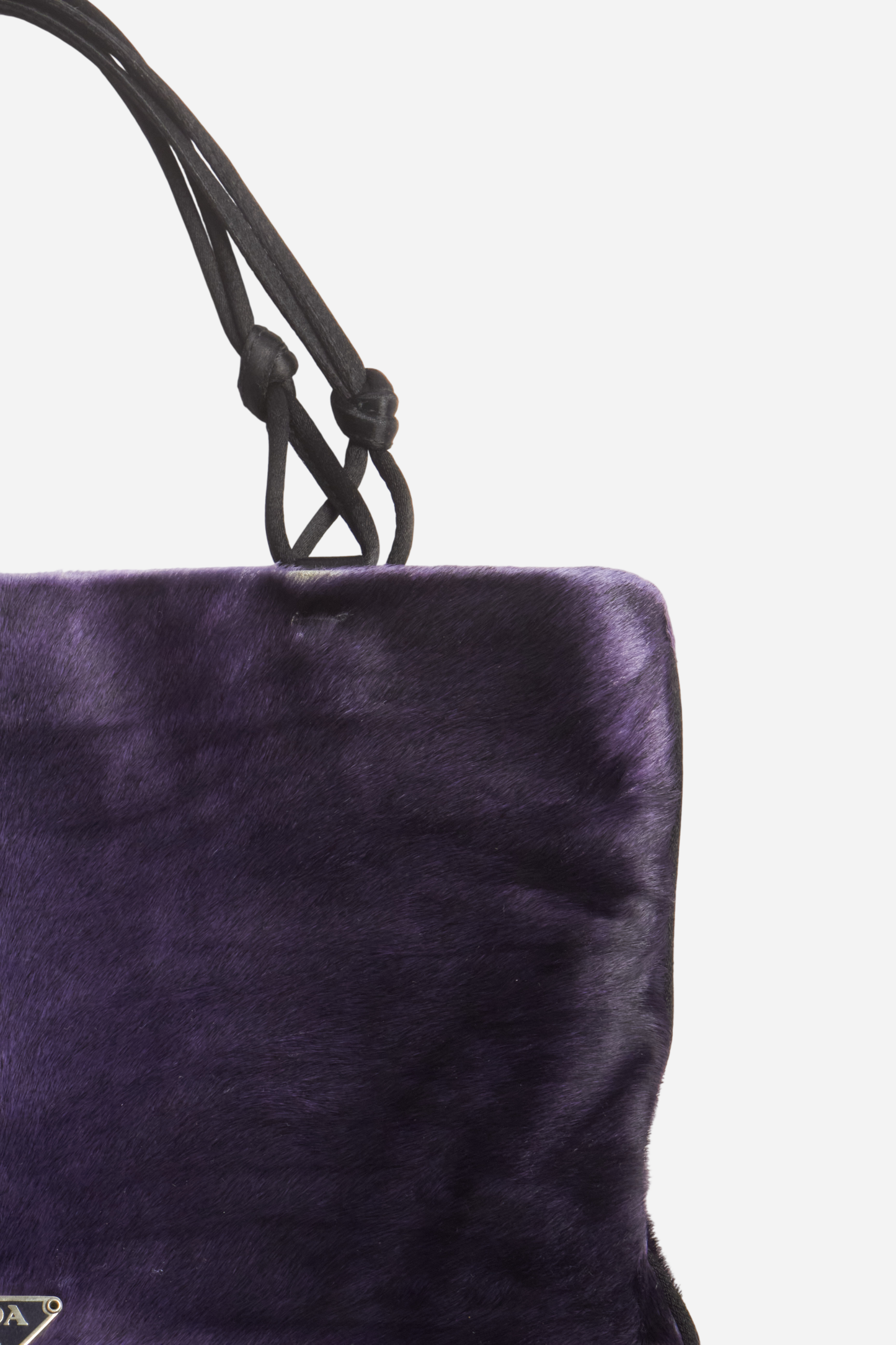 Prada Purple Black Pony Hair Bag