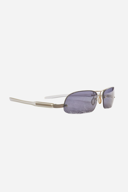 Prada Silver Smoked Glass Sunglasses