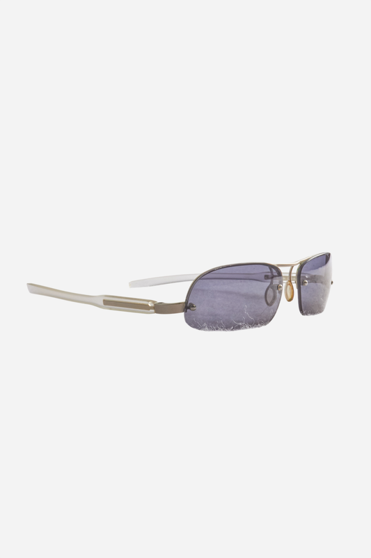 Prada Silver Smoked Glass Sunglasses