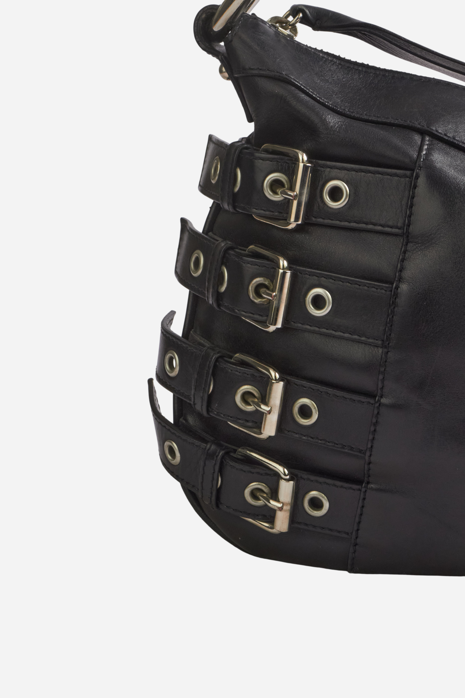 Dolce & Gabbana 2003 Black Leather Corset Bag
