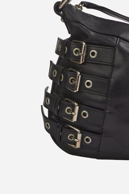 Dolce & Gabbana 2003 Black Leather Corset Bag