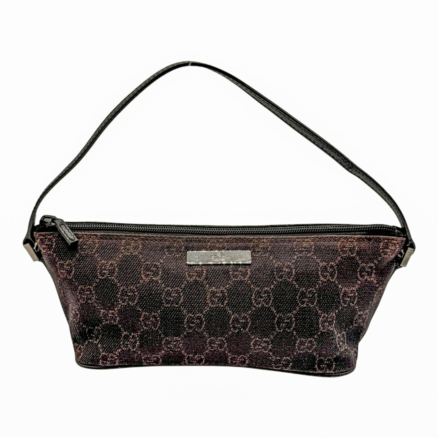 Gucci Brown Monogram Boat Pochette Bag