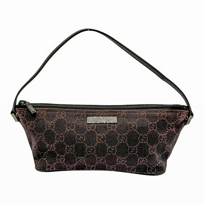 Gucci Brown Monogram Boat Pochette Bag