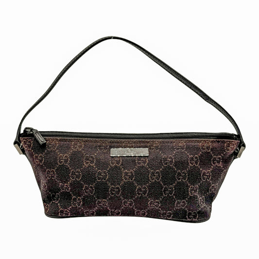 Gucci Brown Monogram Boat Pochette Bag