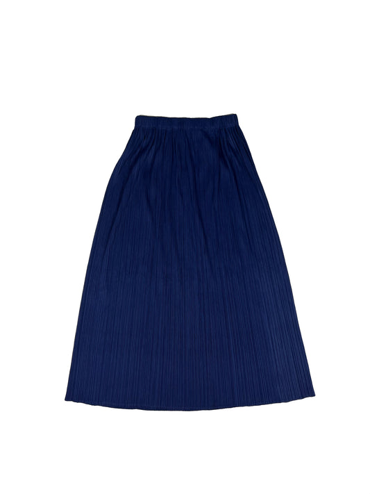 Blue Pleated Skirt