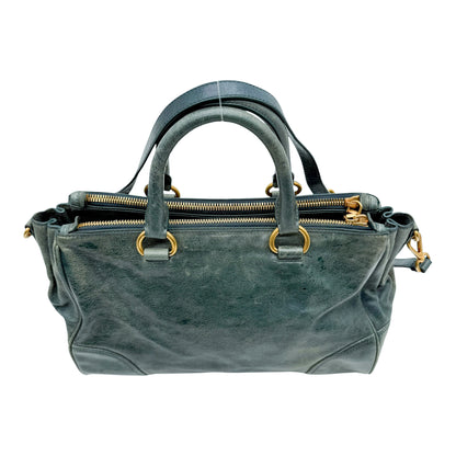 Prada Emerald Green Vitello Leather Bag