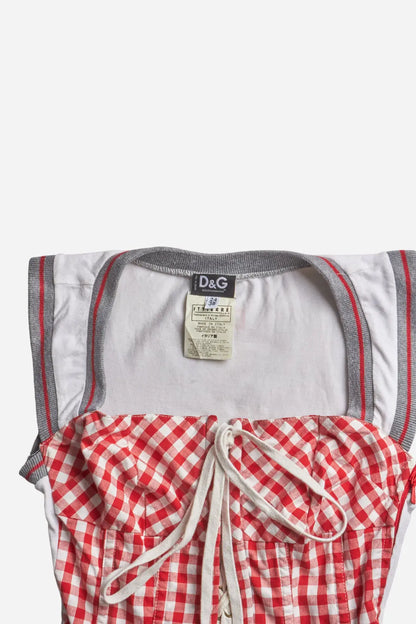 Dolce & Gabbana Red Plaid Top