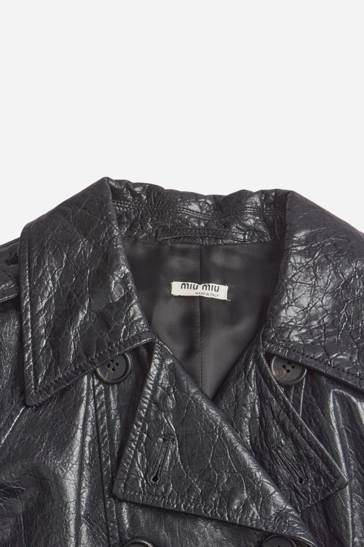 Miu Miu Black Leather Coat