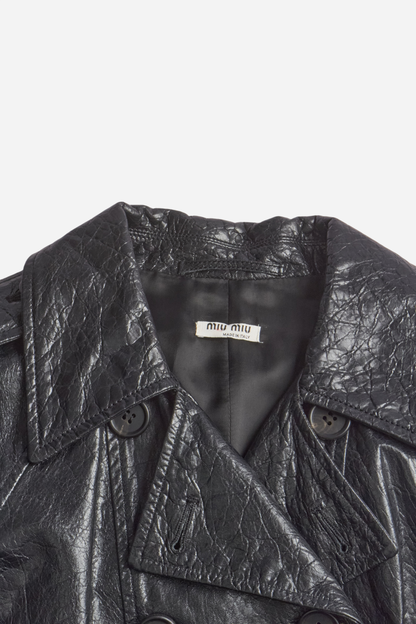 Miu Miu Black Leather Coat