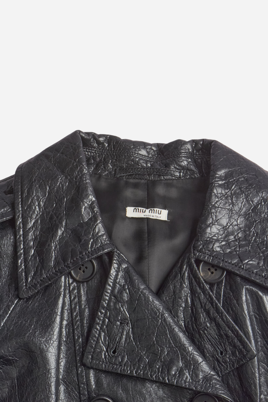 Miu Miu Black Leather Coat