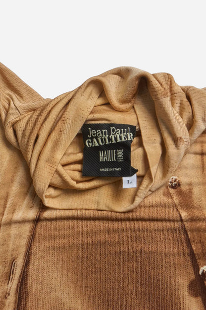 Jean Paul Gaultier Trompe L'Oeil Cardigan Print Top