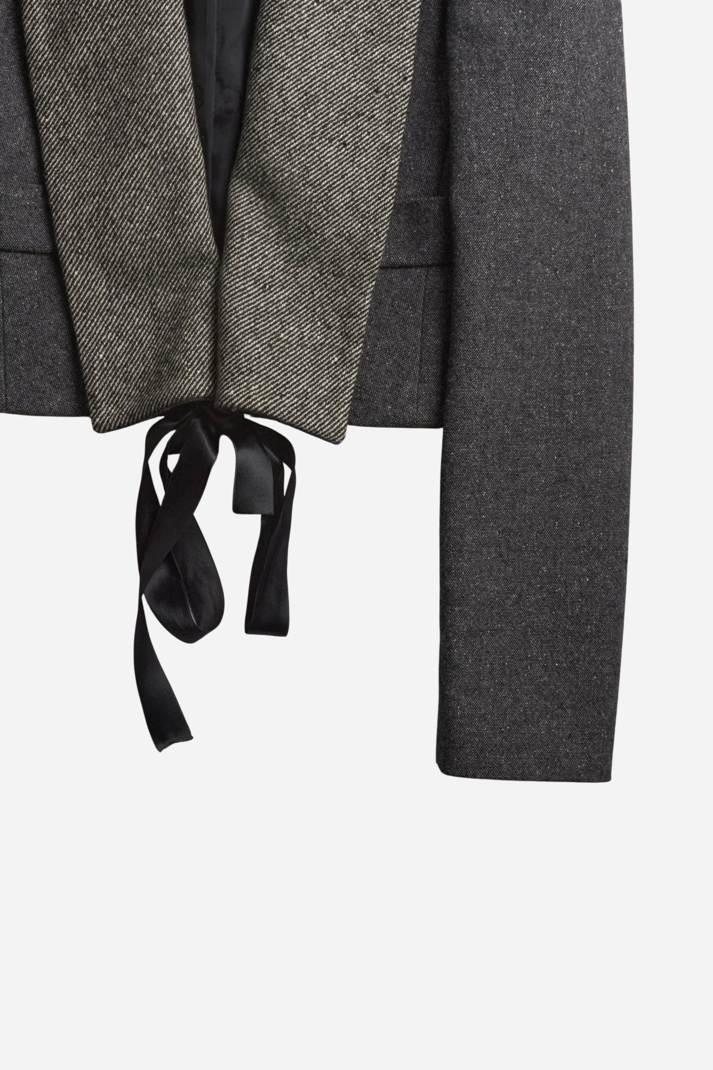 Cavalli Grey Wool Cropped Blazer