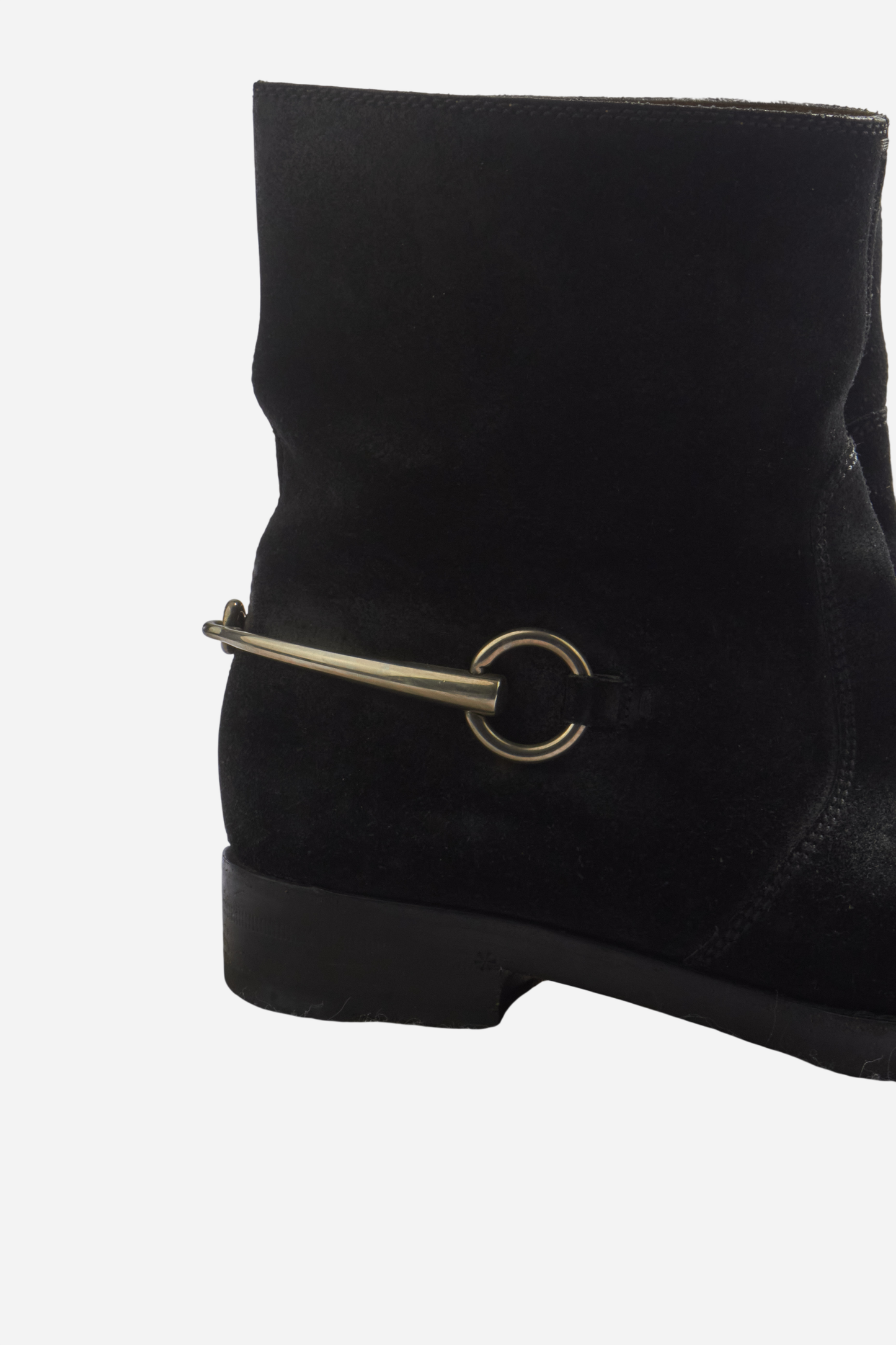 Gucci Black Suede Horstebit Boots