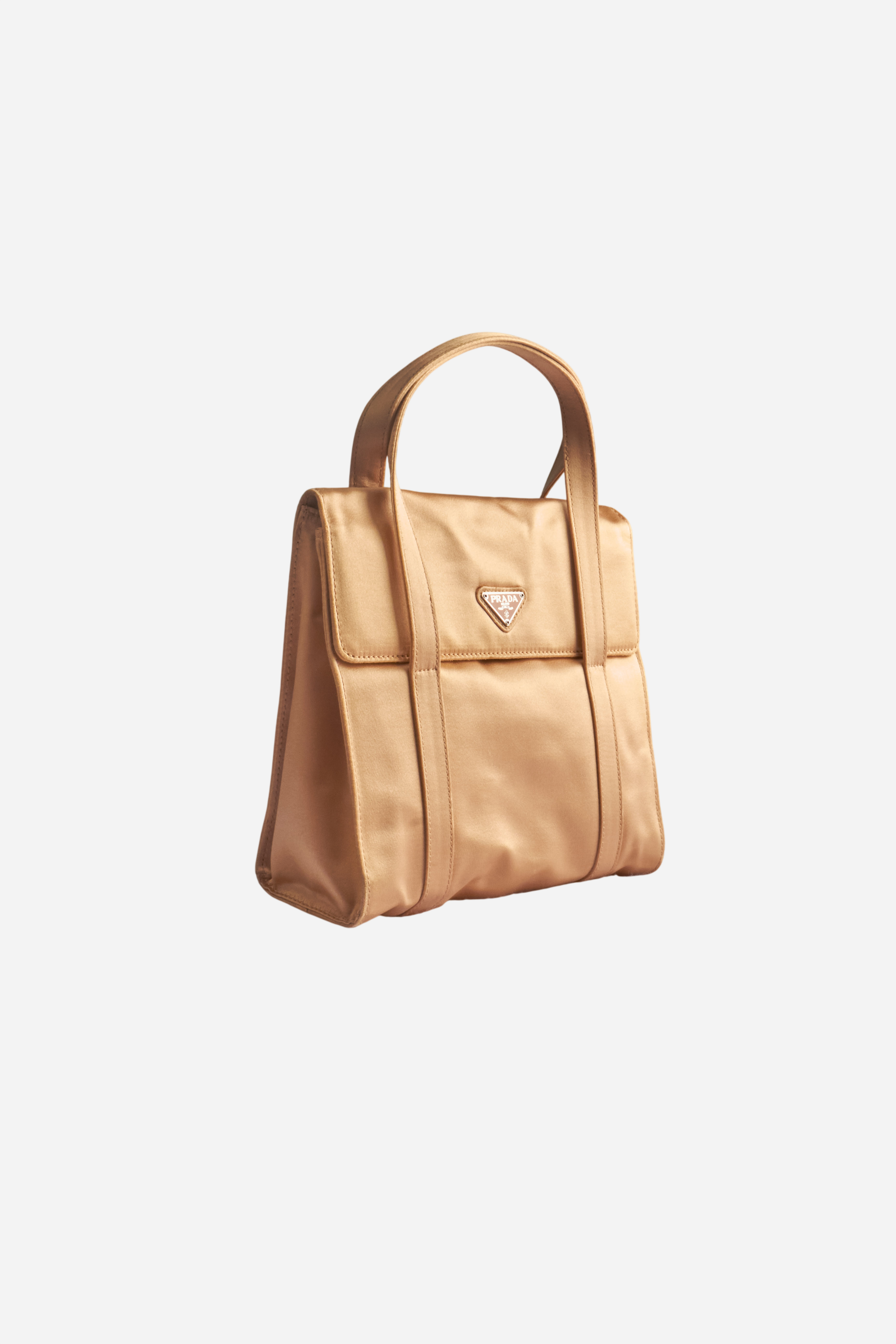 Prada Gold Satin Triangle Bag