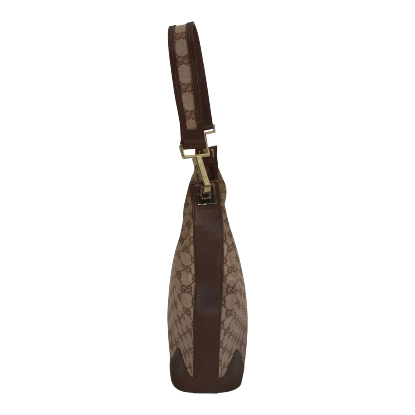 Gucci Brown Monogram Hobo Shoulder Bag