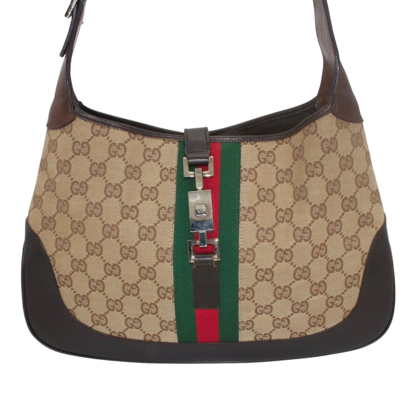 Gucci Tom Ford Brown Monogram Jackie Bag