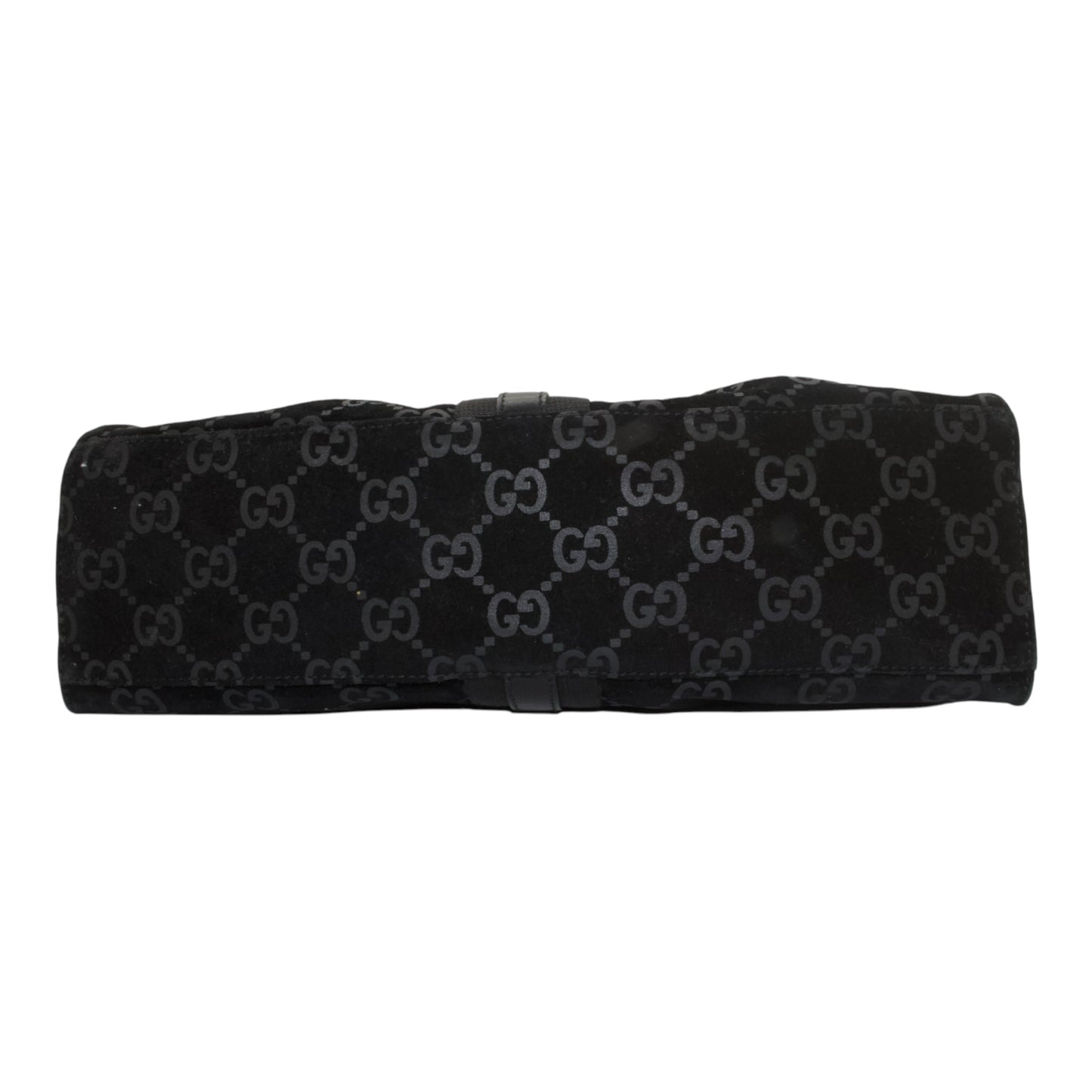 Gucci Tom Ford Black Suede Monogram Jackie Bag