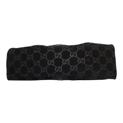 Gucci Tom Ford Black Suede Monogram Jackie Bag