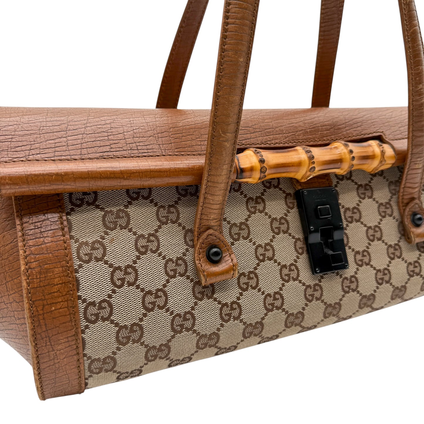 Gucci Monogram Bamboo Bullet Bag