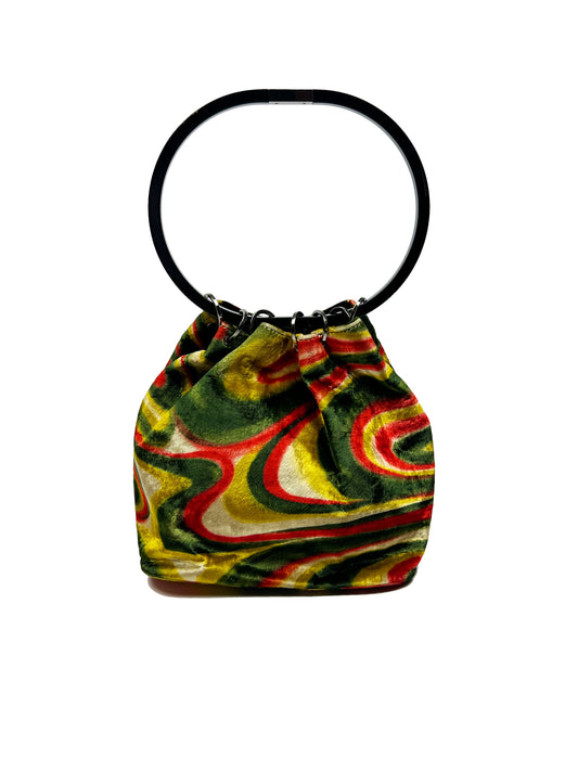 F/W 1999 psychedelic print velvet bag