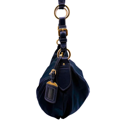 Prada Navy Nylon Shoulderbag