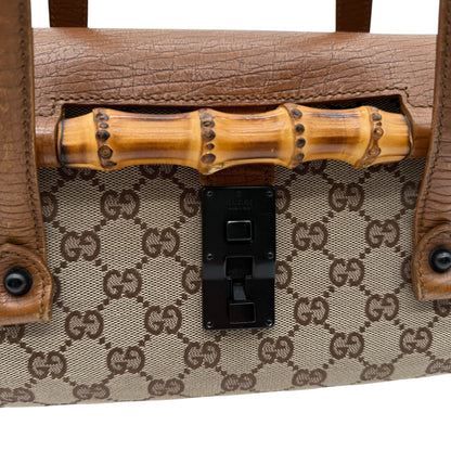 Gucci Monogram Bamboo Bullet Bag