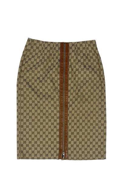 F/W 2000 Monogram Zip Skirt