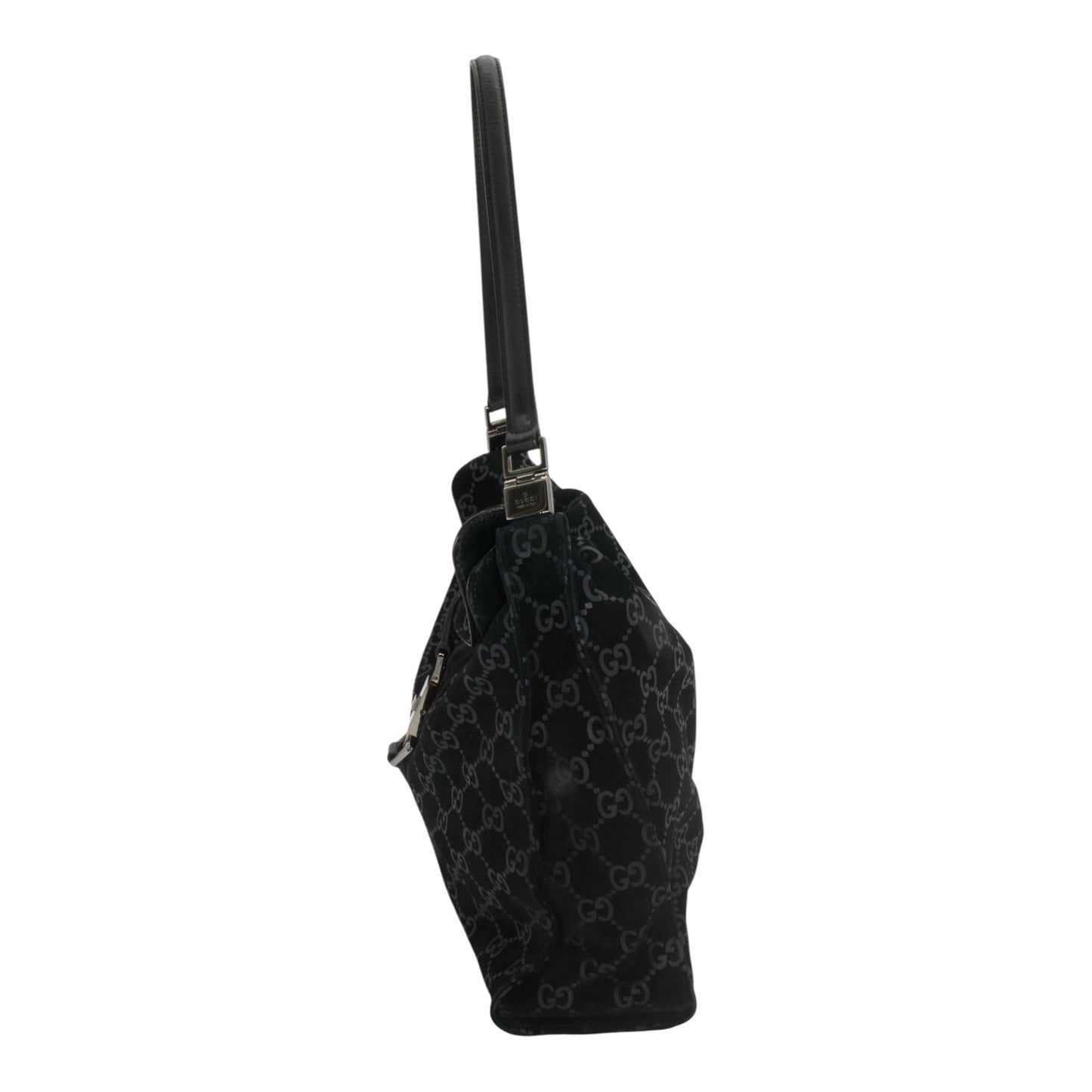 Gucci Tom Ford Black Suede Monogram Jackie Bag