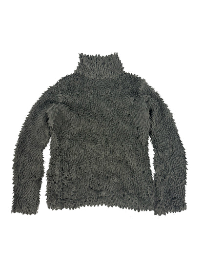 Grey Spikes Pleated Top