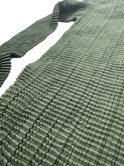 Dark Green Pleated Top