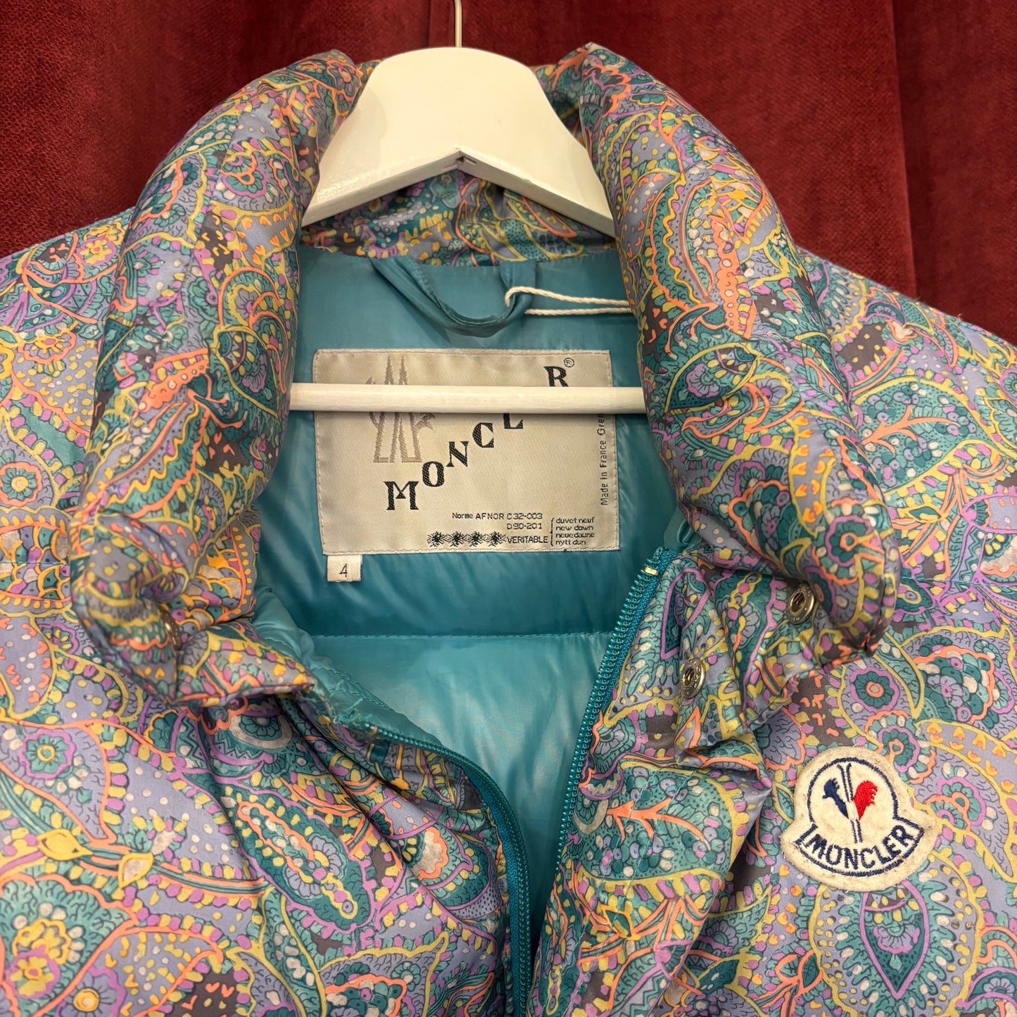 Moncler 80s paisley puffer jacket