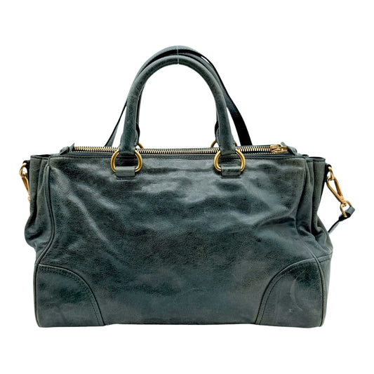 Prada Emerald Green Vitello Leather Bag
