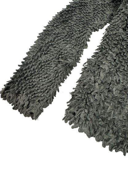 Grey Spikes Pleated Top