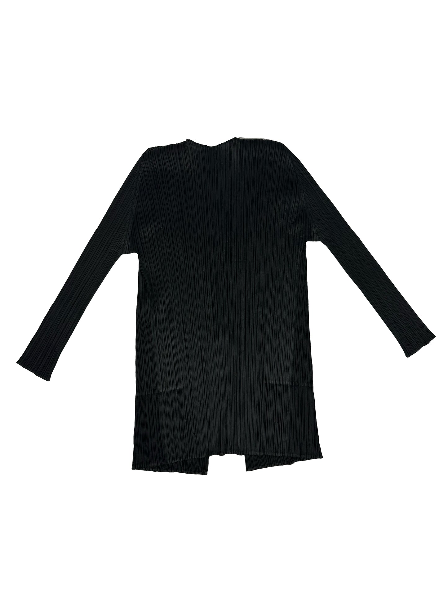Black Pleated Cardigan