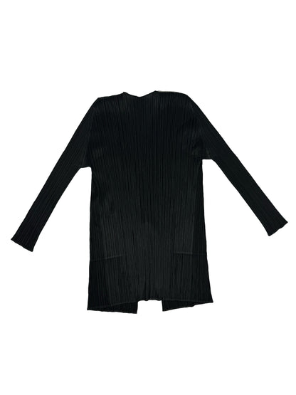 Black Pleated Cardigan